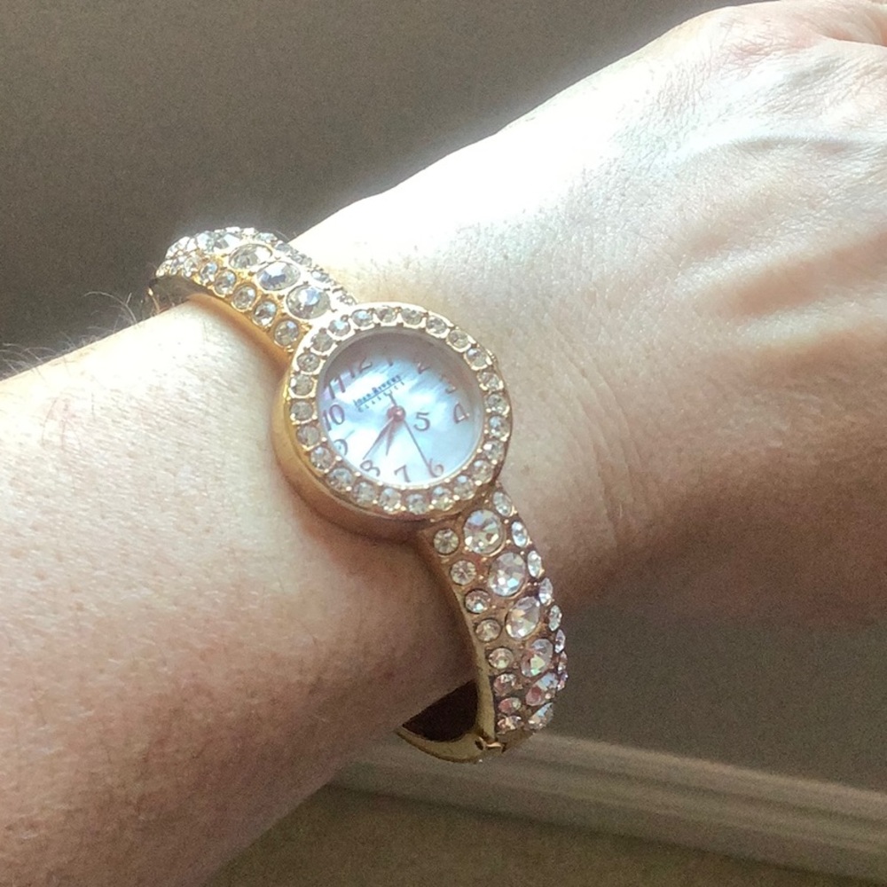 Joan Rivers Gold Crystal Bangle Watch - Picture 6 of 8